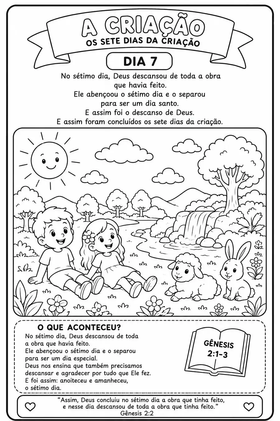 Página bíblica para colorir — exemplo 7